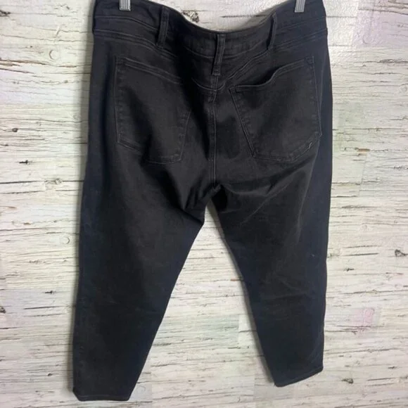 Silver Jeans Avery Skinny crop black distressed jeans size 36 - Picture 7 of 8
